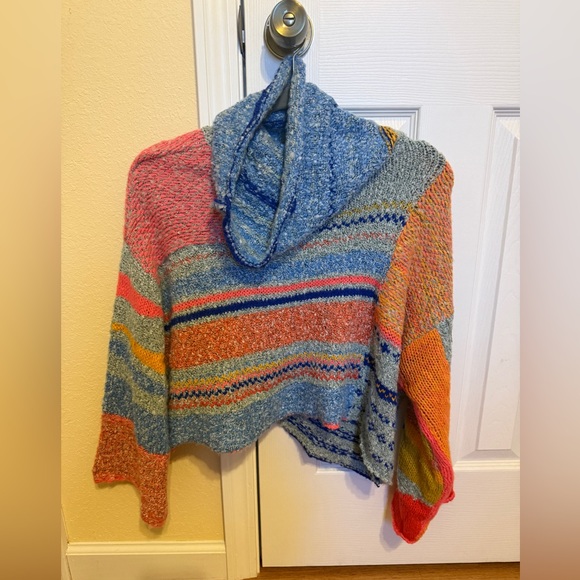 ✨ Sincerely Jules Wool Blend Color Pop Patchwork Sweater - Picture 2 of 6